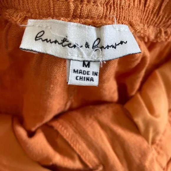 Hunter & Brown linen blended pants size medium preowned - Picture 3 of 8
